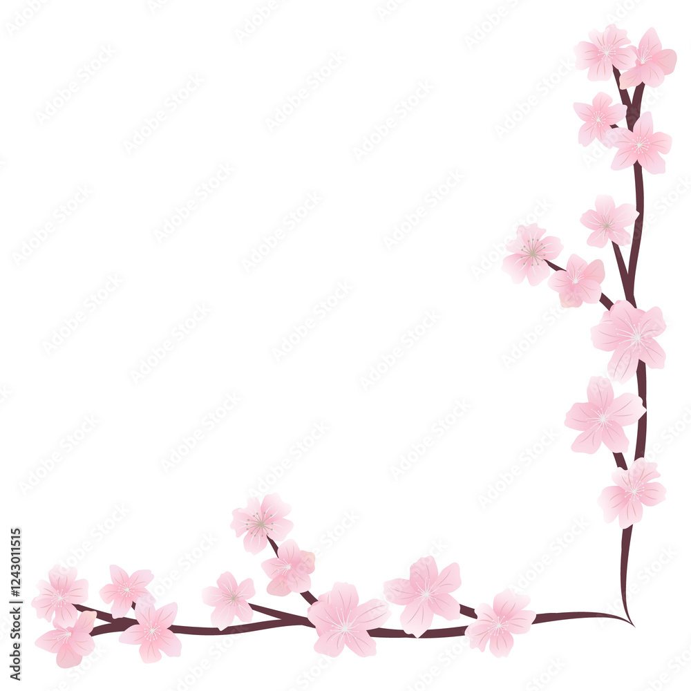 pink blossom flower element for decoration on background pink blossom flower element for decoration on background