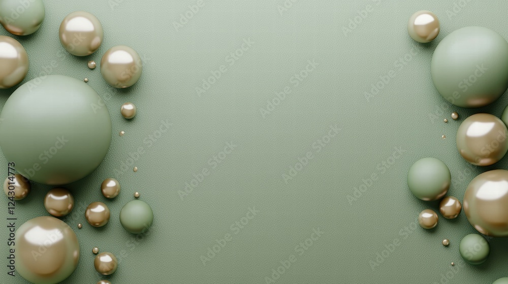 Muted olive green background with softly scattered golden orbs Muted olive green background with softly scattered golden orbs