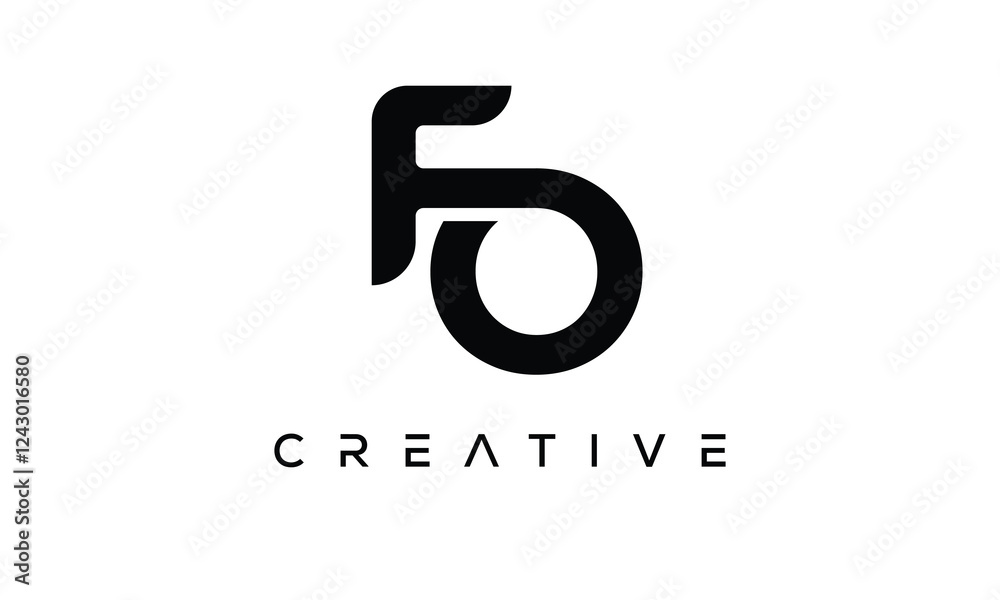 FO letter logo creative modern alphabet joined logo FO letter logo creative modern alphabet joined logo