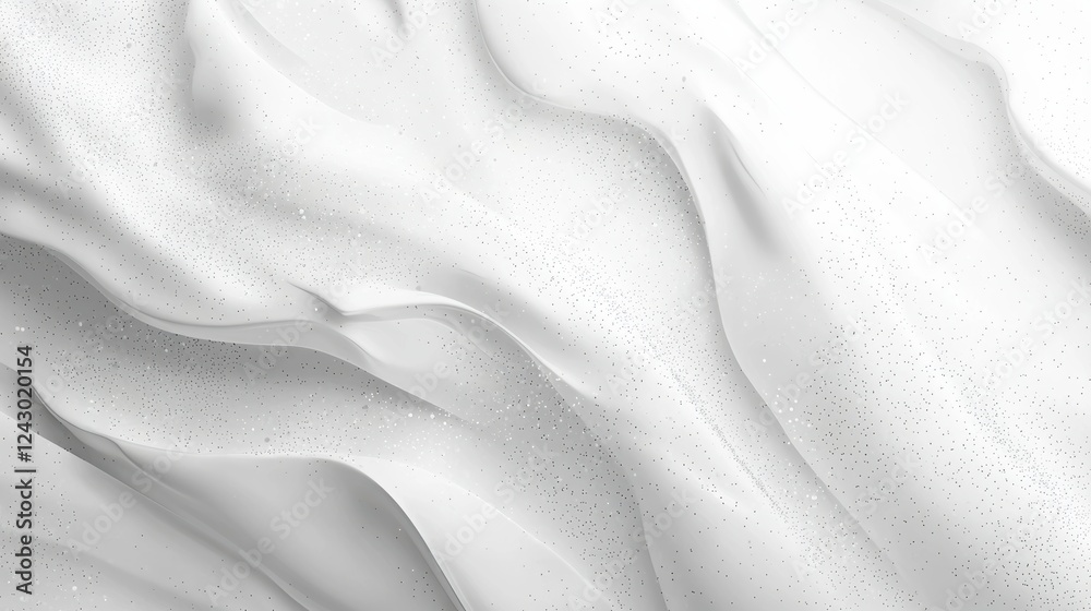 Obraz premium Elegant white background with glitter and silver sparkles