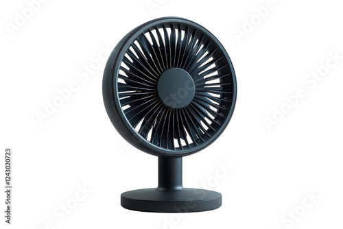 A Stylish and Minimalist Bladeless Fan with a Small Base, Isolated on Transparent Background photo