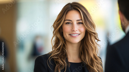 Happy young Hispanic professional business woman using tab standing in office. Happy businesswoman manager female executive leader holding tab at work Free Download Happy young Hispanic professional business woman using tab standing in office. Happy businesswoman manager female executive leader holding tab at work - GFXLoad