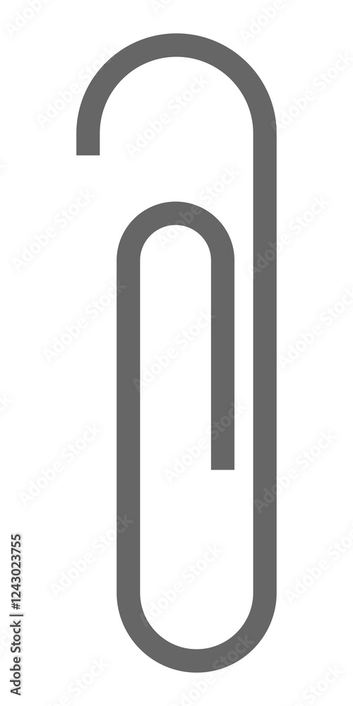 PNG Minimalist paperclip office tool on transparent background PNG Minimalist paperclip office tool on transparent background