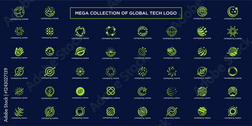 collection set global tech logo