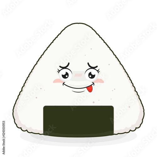 Onigiri doubt face cartoon cute