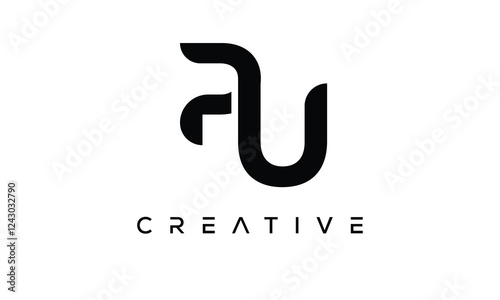 PU letter logo creative modern  alphabet joined logo