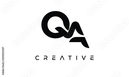 QA letter logo creative modern  alphabet joined logo