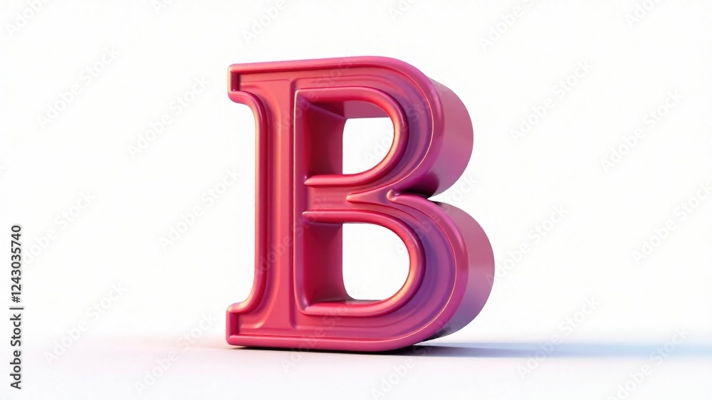 3D Folded Letter B Art - Vibrant Abstract Geometric Design 3D Folded Letter B Art - Vibrant Abstract Geometric Design