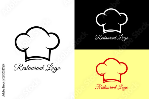 illustration of a chef's hat, abstract, vector, logo, fine dining, luxury dining, fast food, cuisine, dishes, restaurant logo, food truck, food cart, food blog, vloggers, silhouette