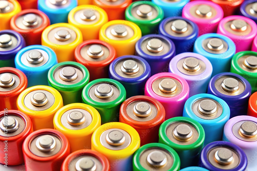 Colorful Batteries Electric Power Source Colorful Batteries Electric Power Source