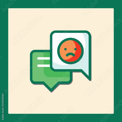 Negative Feedback Icon: Unhappy Customer Review Graphic