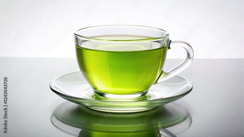 Green Tea Cup Isolated on White Green Tea Cup Isolated on White