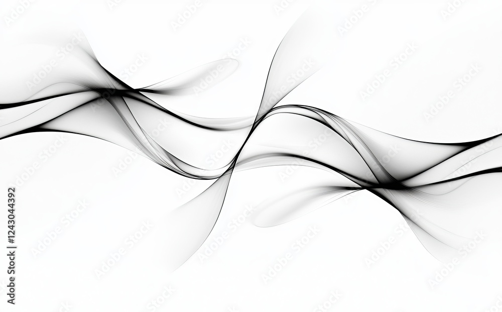 Obraz premium Abstract motion blur of cranes as they fly against a white background