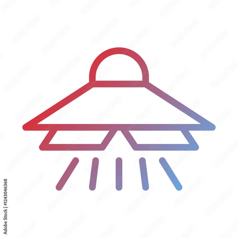 Gradient Graphic of a UFO in Flight Style Gradient Graphic of a UFO in Flight Style