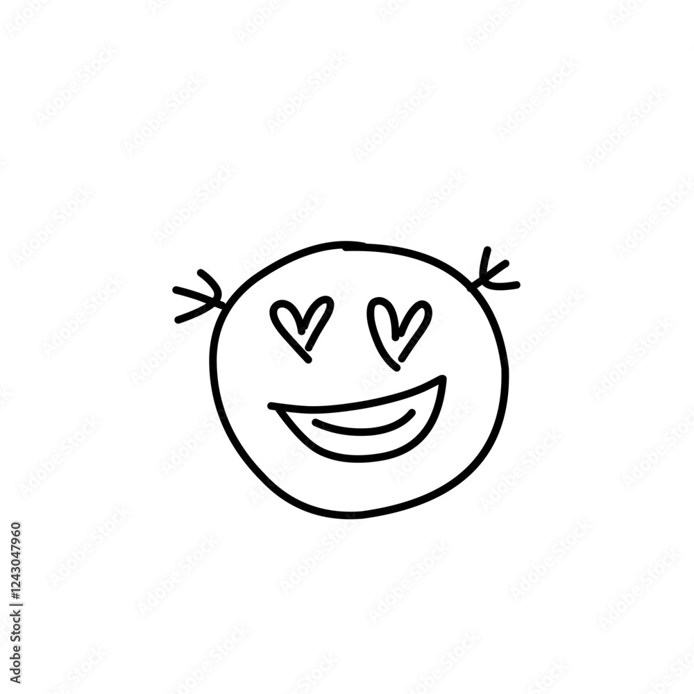 Fototapeta premium hand drawn cartoon face