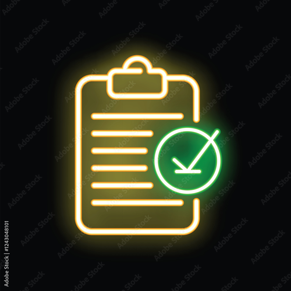 This vibrant neon sign is perfect for projects related to productivity, task management, and achieving goals This vibrant neon sign is perfect for projects related to productivity, task management, and achieving goals