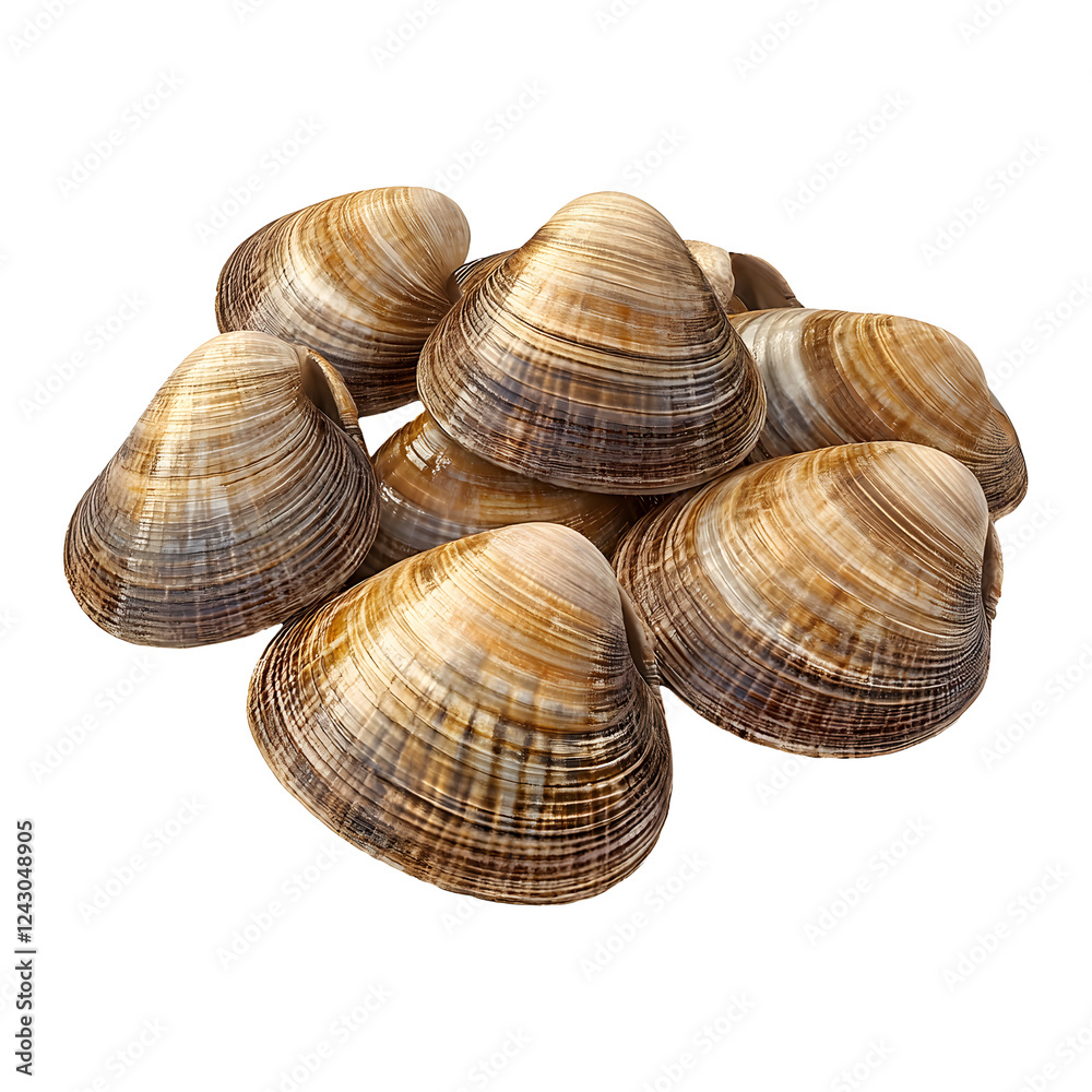 Clam Shells isolated on transparent background Clam Shells isolated on transparent background