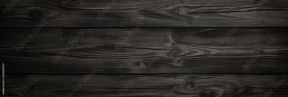 Naklejka premium Dark Grunge Wooden Surface with Deep Texture Suitable for Backgrounds, Overlays, or Artistic Projects in a Dramatic and Rustic Style