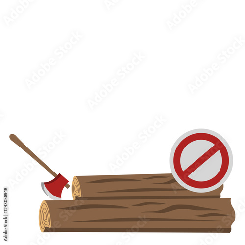 Illegal Logging Illustration