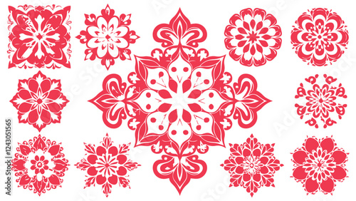 Doodle Zen tangle design mandala coloring book pages for adults vector illustration