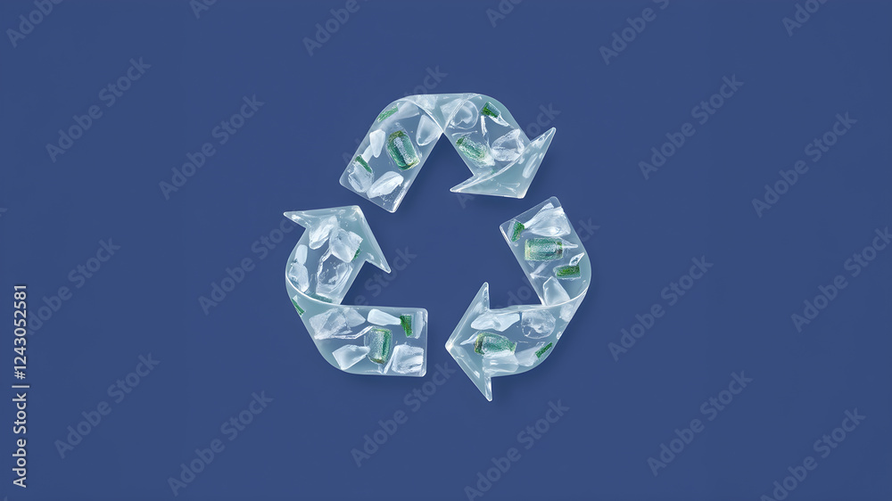 Sign of reduce symbol icon made from 3 crushed plastic, reduce reuse recycle for environmental sustainability concept. Generative AI Sign of reduce symbol icon made from 3 crushed plastic, reduce reuse recycle for environmental sustainability concept. Generative AI