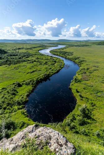 In the Southern Wisconsin Driftless Area, the Mississippi River flows photo