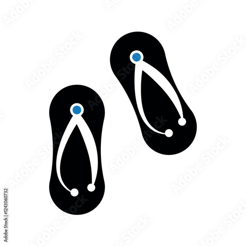 Slippers sandals icon.