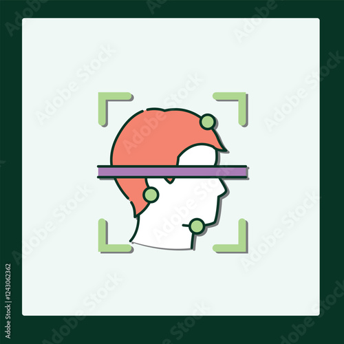 Biometric Identification System Icon Design