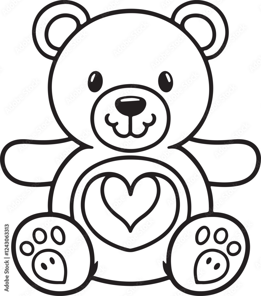 Obraz premium Teddy bear logo icon vector illustration design