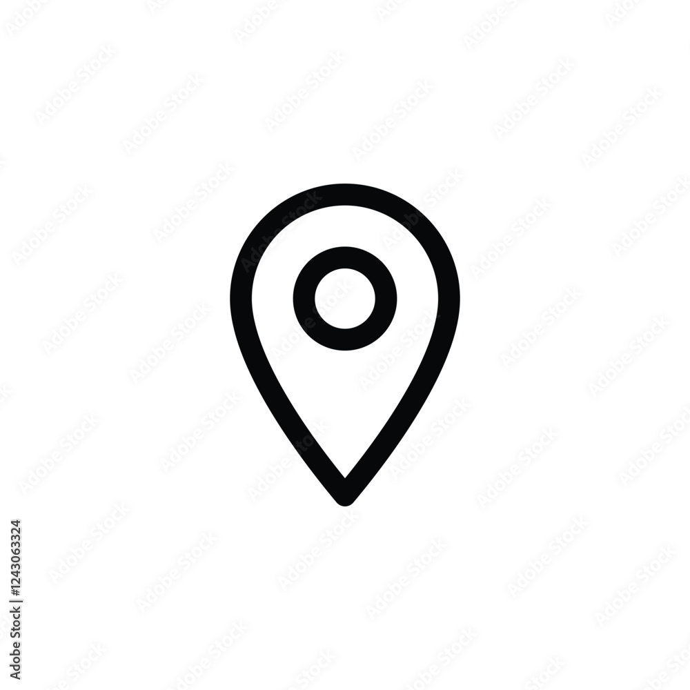 map pointer icon.Location icon simple vector design.