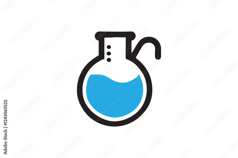 Laboratory Beaker vector silhouette isolated in white background Laboratory Beaker vector silhouette isolated in white background