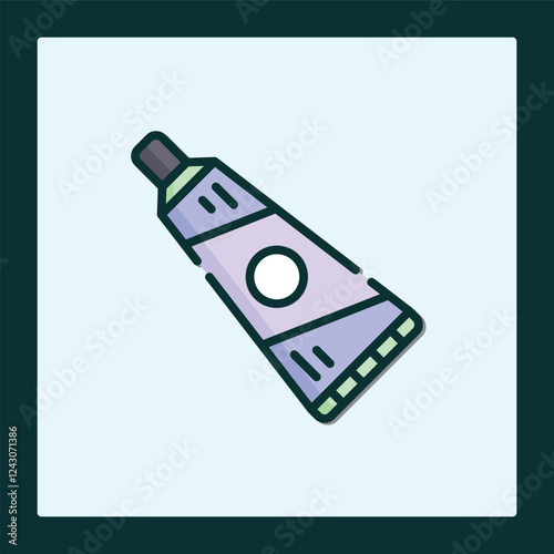 Vibrant Toothpaste Tube Icon Design Graphic