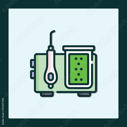 Dental Irrigator Icon: Modern Oral Hygiene Device Illustration