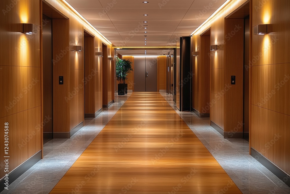 Elegant hotel corridor luxury venue interior modern design Elegant hotel corridor luxury venue interior modern design