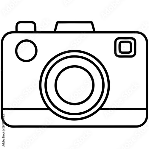 vector image of a camera in minimalist style with saved copies