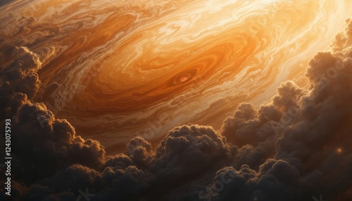 A Breathtaking View of Jupiter's Swirling Atmosphere and Cloudscape from Above