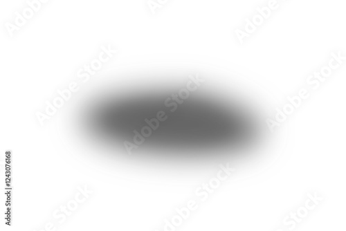 Dark shadow overlay effect isolated on transparent background. Blurred round shadow. Gradient shadow drop for design, Poster, card, decoration. PNG , Cutout. Blur shadow for graphic design elements