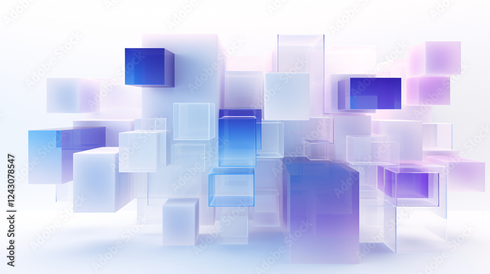 An abstract composition of squares in various sizes, set on a white background with blue accents.
An abstract composition of squares in various sizes, set on a white background with blue accents.