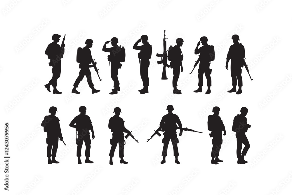 Salute Army Silhouette Bundle Salute Army Silhouette Bundle