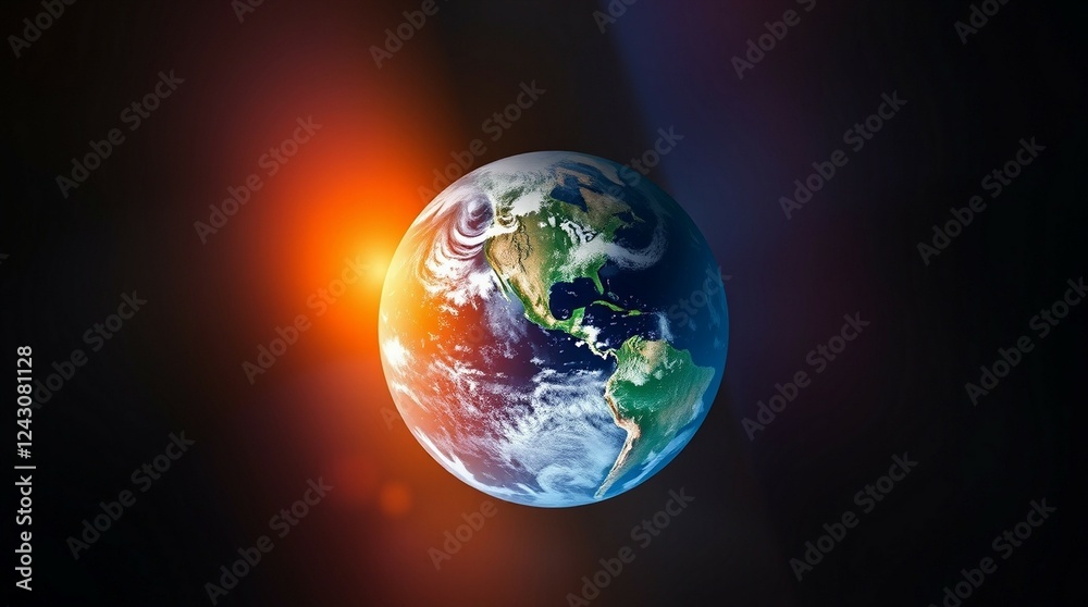 Generative ai of Eerie Fine Art Photograph of Earth in Space Capturing the Beauty and Vulnerability of Our Planet Generative ai of Eerie Fine Art Photograph of Earth in Space Capturing the Beauty and Vulnerability of Our Planet
