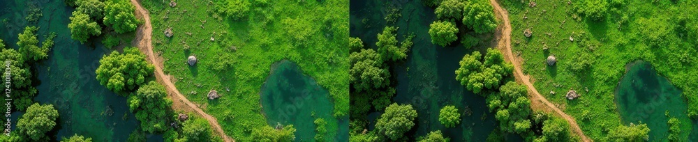 Before & after satellite imagery showing vegetation increase, vegetation index, land use Before & after satellite imagery showing vegetation increase, vegetation index, land use