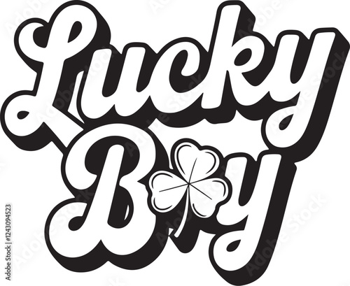 Lucky boy T-shirt design, A portrait of a baby boy laying on his back with a print on his shirt saying i love mum and dad