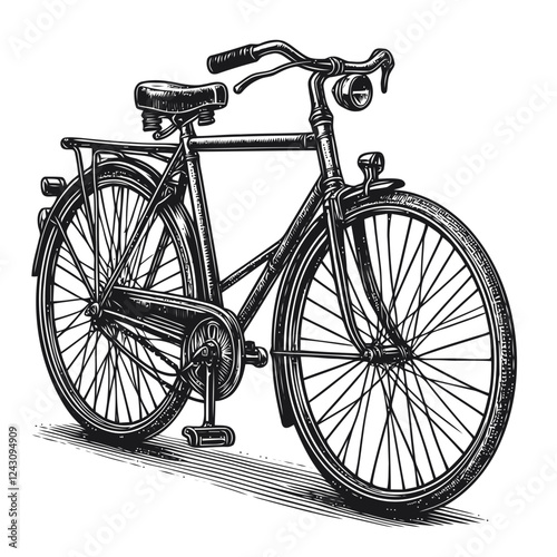 vintage bicycle silhouette