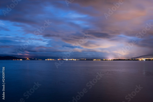 sunset on the ERHAI lake