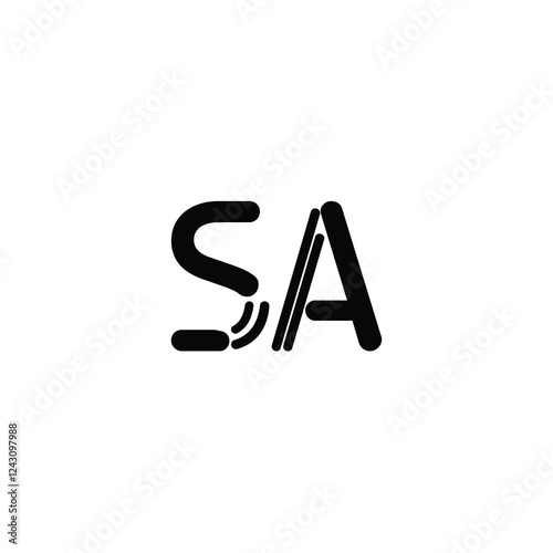Free Download SA monogram logo design letter text name symbol monochrome logotype alphabet character simple logo - GFXLoad
