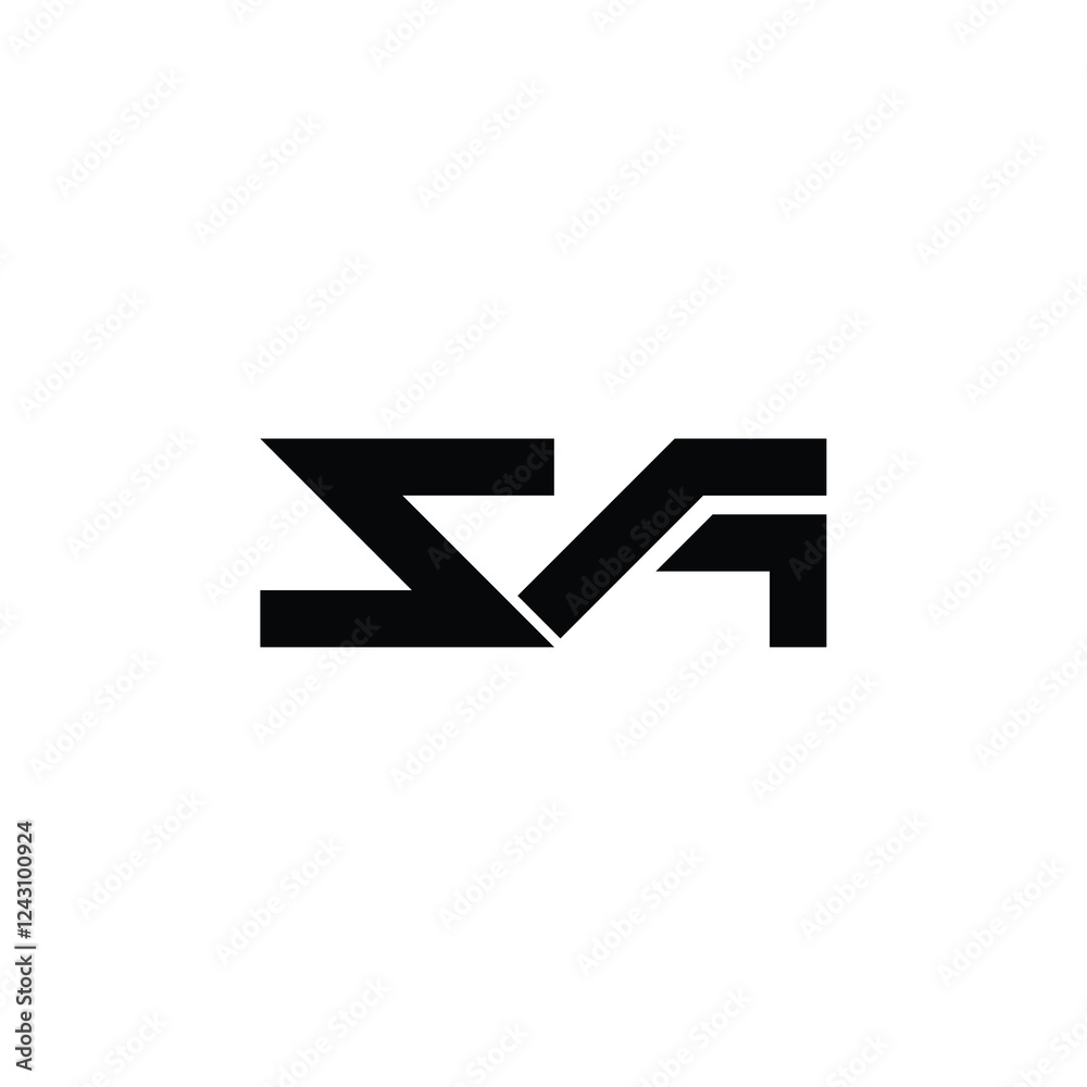 SA monogram logo design letter text name symbol monochrome logotype alphabet character simple logo SA monogram logo design letter text name symbol monochrome logotype alphabet character simple logo