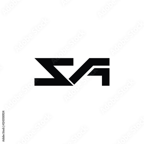 Free Download SA monogram logo design letter text name symbol monochrome logotype alphabet character simple logo - GFXLoad