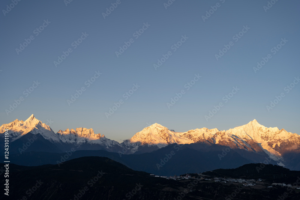 Obraz premium sunrise in the MEILI mountain,China
