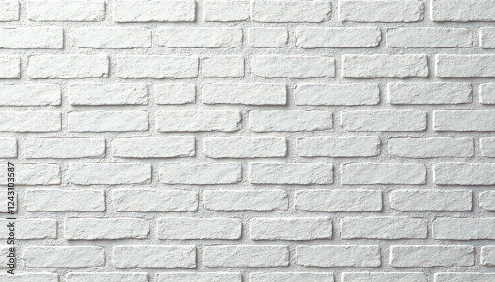 Fototapeta premium Clean, uniform, light gray bricks, subtle mortar lines, gray, light