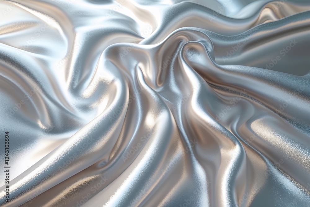Obraz premium Radiant Silver Gradient Surface Flowing from Top to Bottom